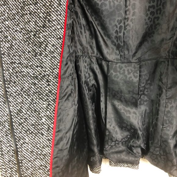 Express - Black White Twill Tweed Coat - xs - Picture 7 of 8